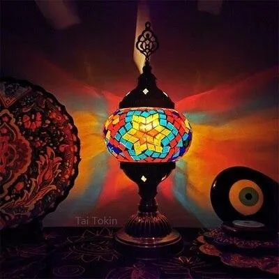 Hand-inlaid glass mosaic