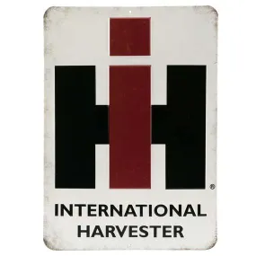IH Logo Embossed 10" x 14" Tin Sign