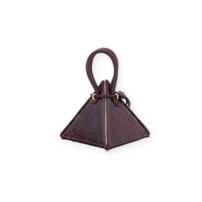 LIA Exotic Python Burgundy Leather Mini Bag