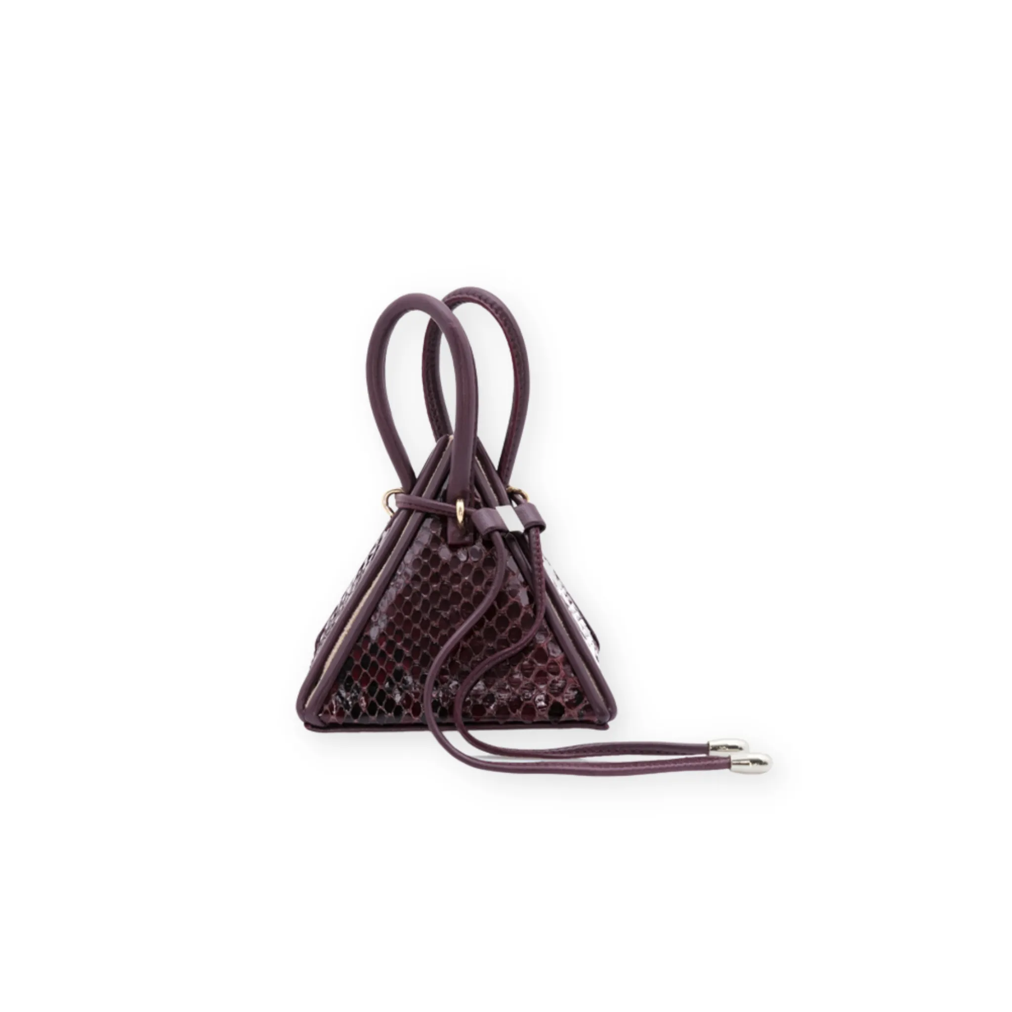 LIA Exotic Python Burgundy Leather Mini Bag