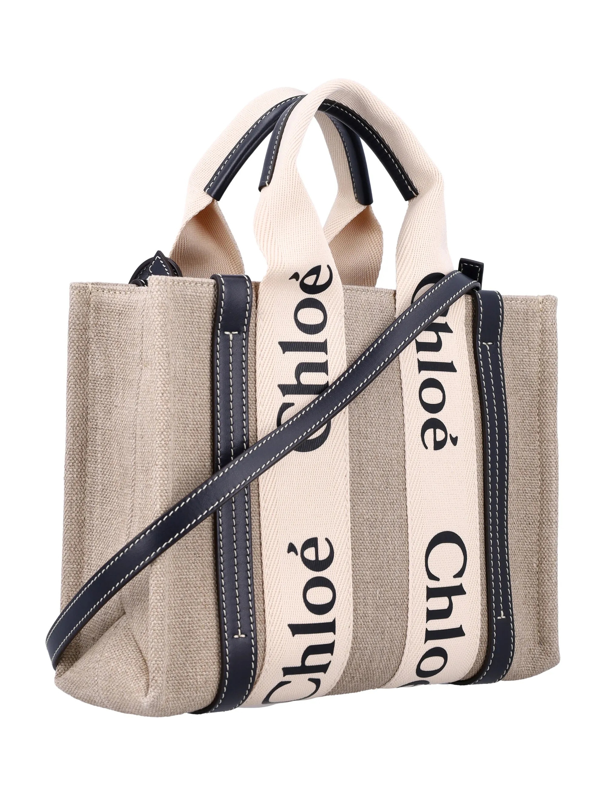 LINEN WOODY MEDIUM TOTE BAG