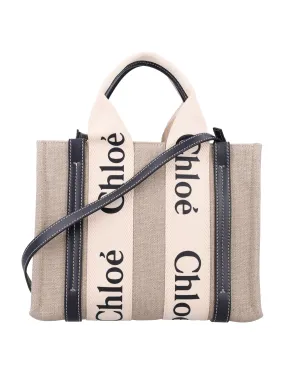 LINEN WOODY MEDIUM TOTE BAG