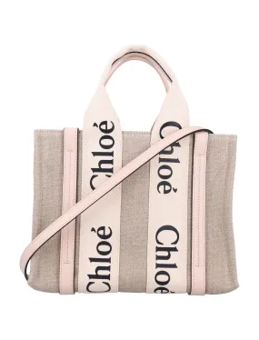 LINEN WOODY MEDIUM TOTE BAG
