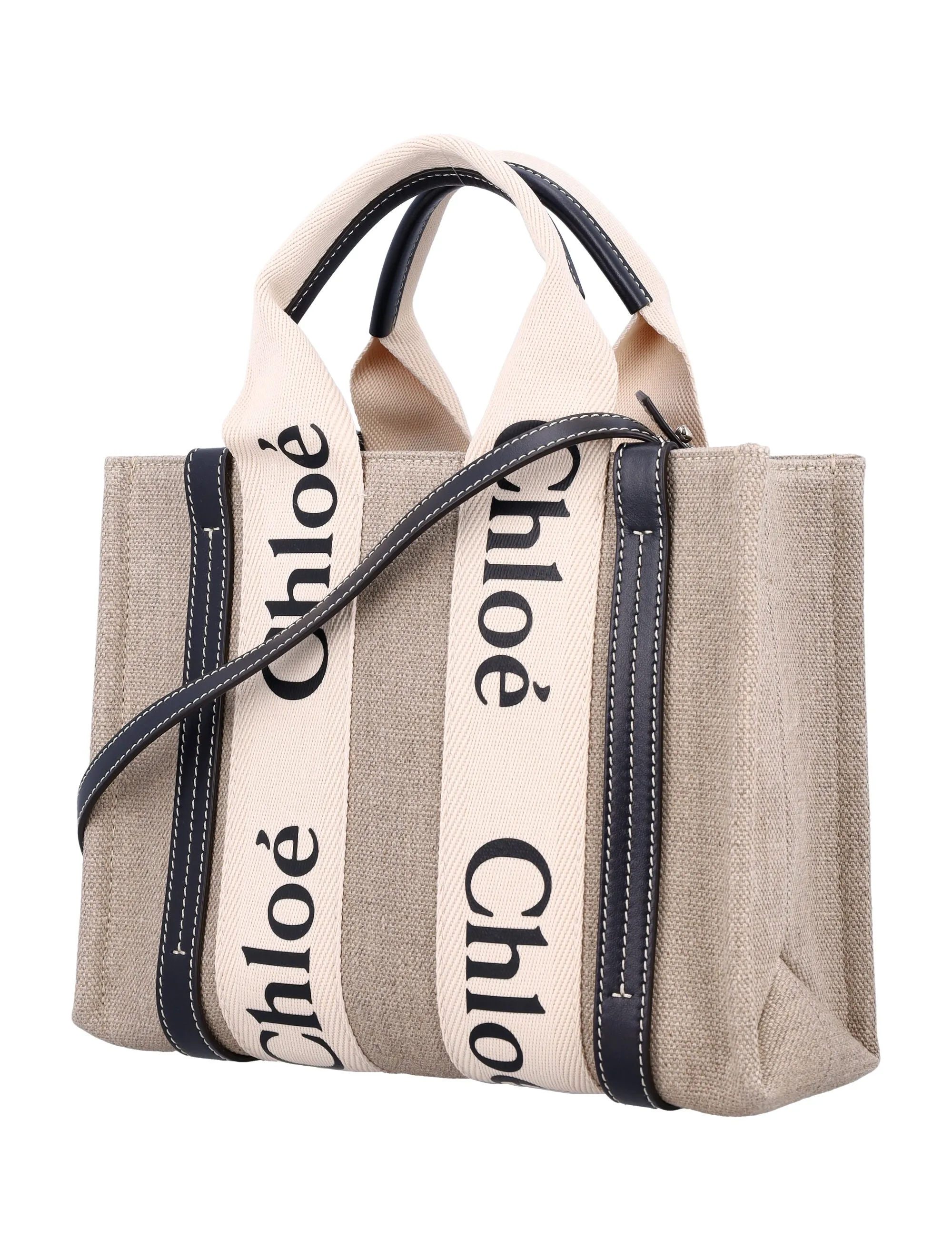 LINEN WOODY MEDIUM TOTE BAG