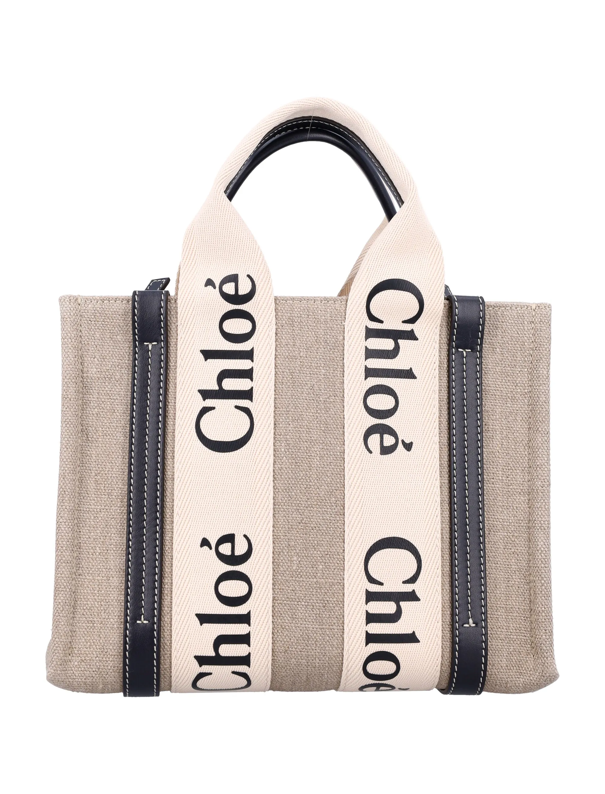 LINEN WOODY MEDIUM TOTE BAG