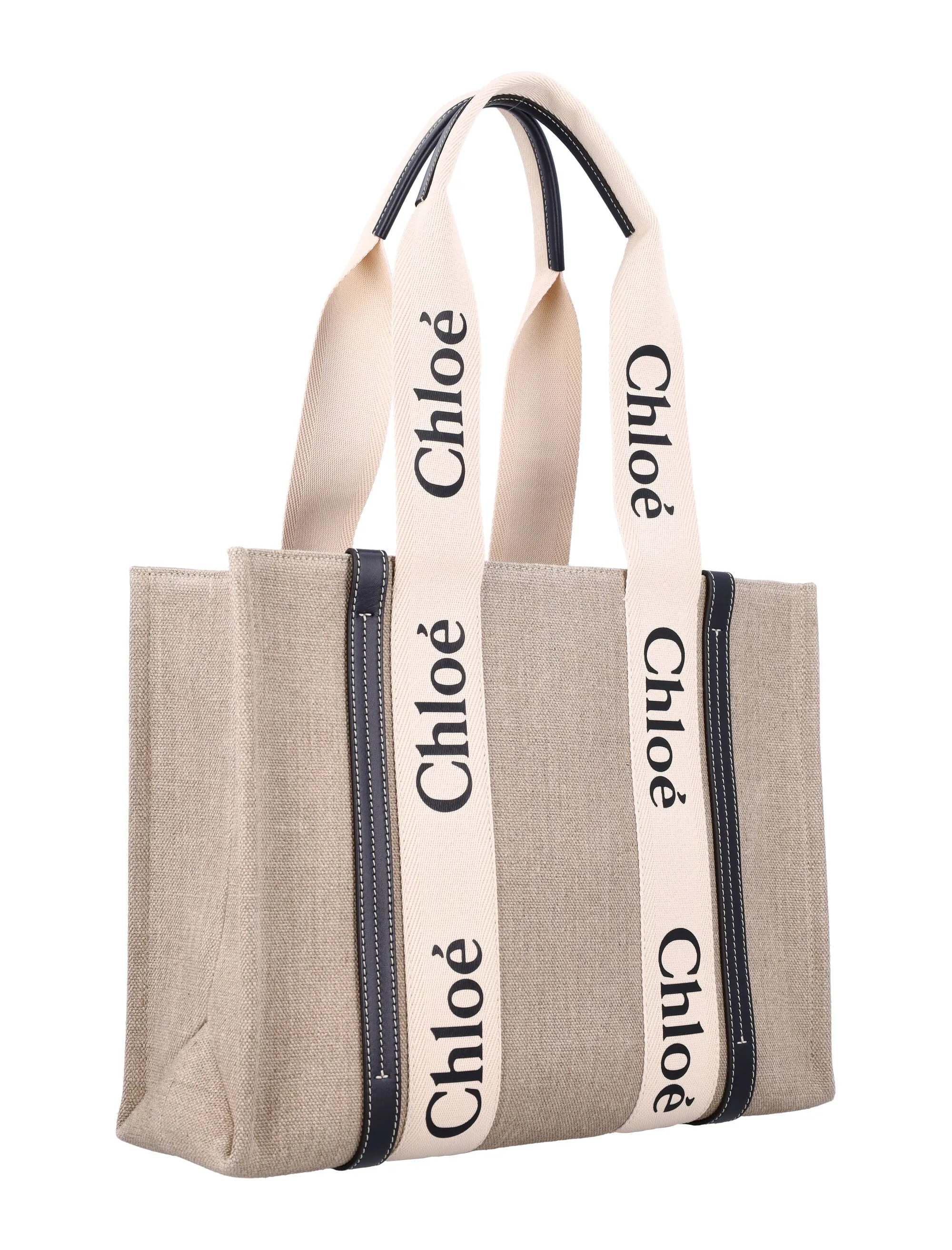 LINEN WOODY TOTE BAG