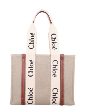 LINEN WOODY TOTE BAG