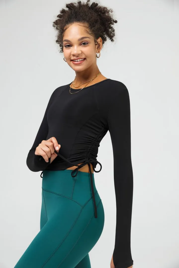 Long Sleeve Yoga Tops with Thumb Hole