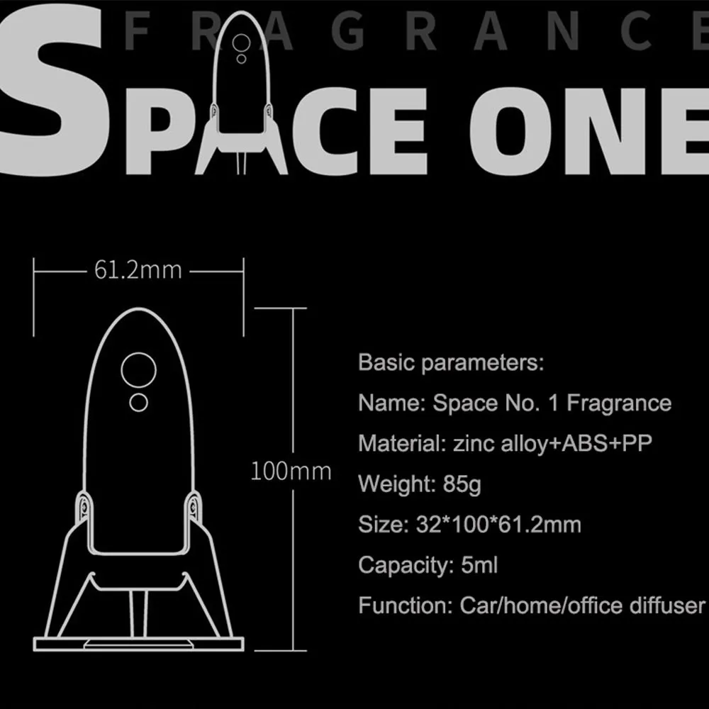 Mars rocket model perfume aromatherapy car ornaments for Tesla