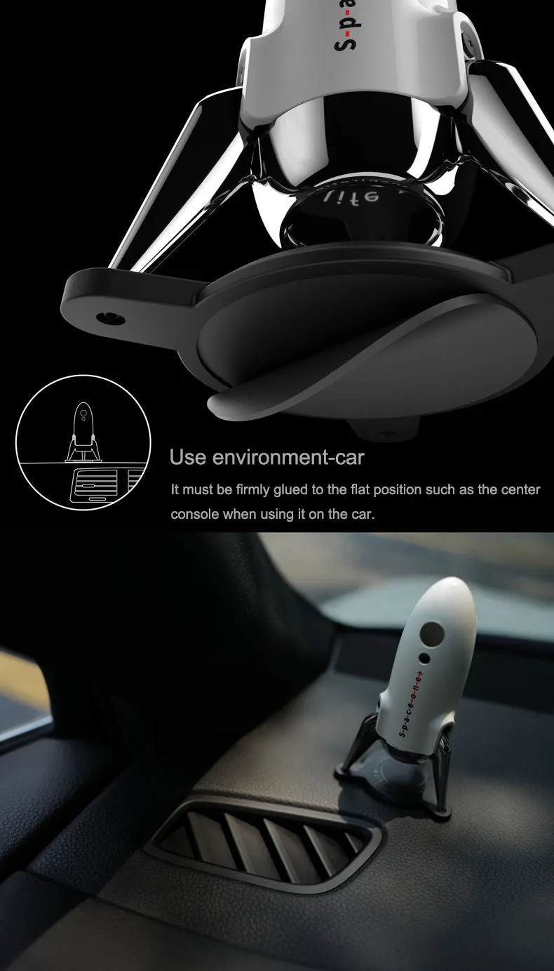 Mars rocket model perfume aromatherapy car ornaments for Tesla