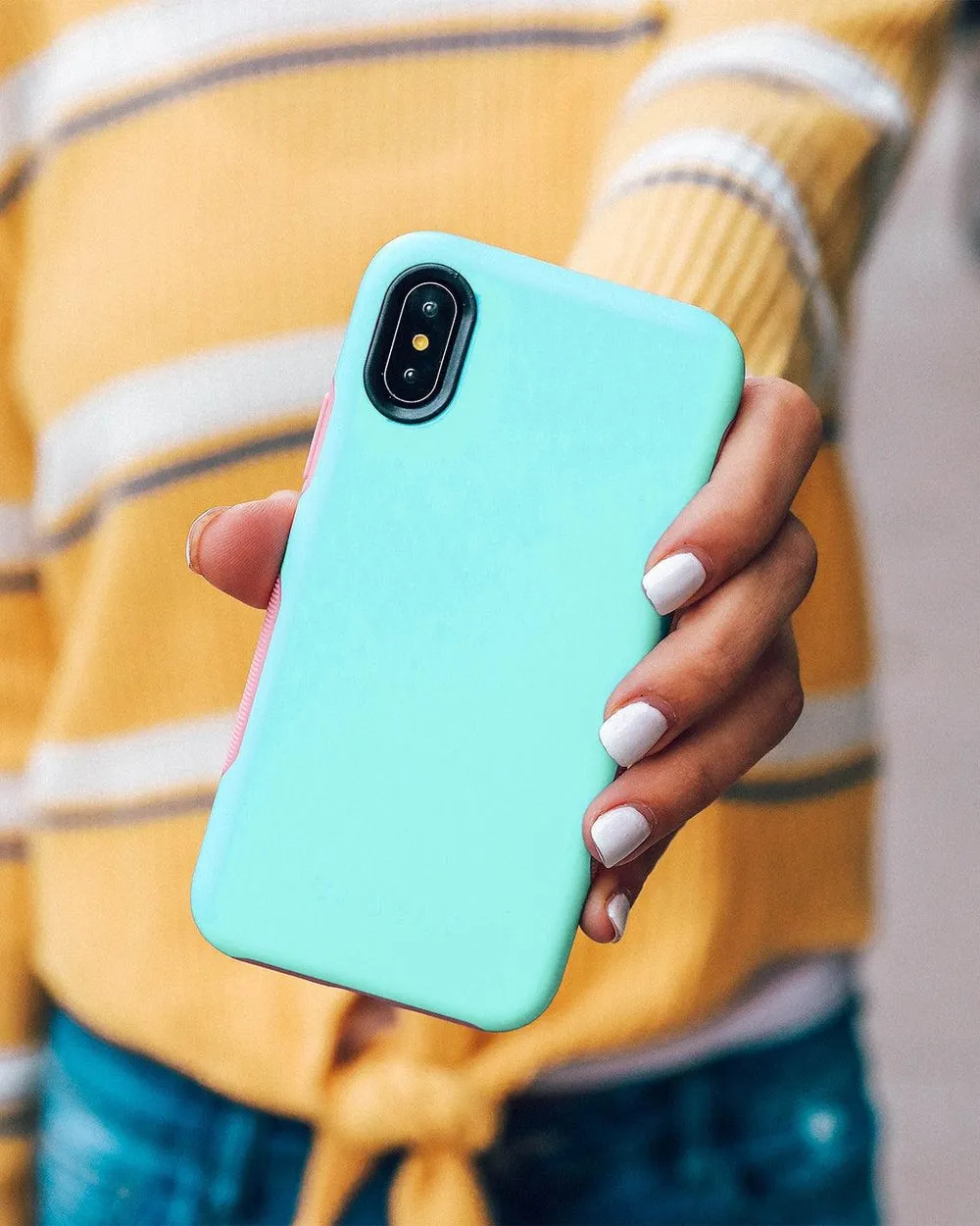 Mint Green on Pink | Ultra-Protective Bold Case