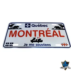 Montreal  license plate 30cm x 15cm.