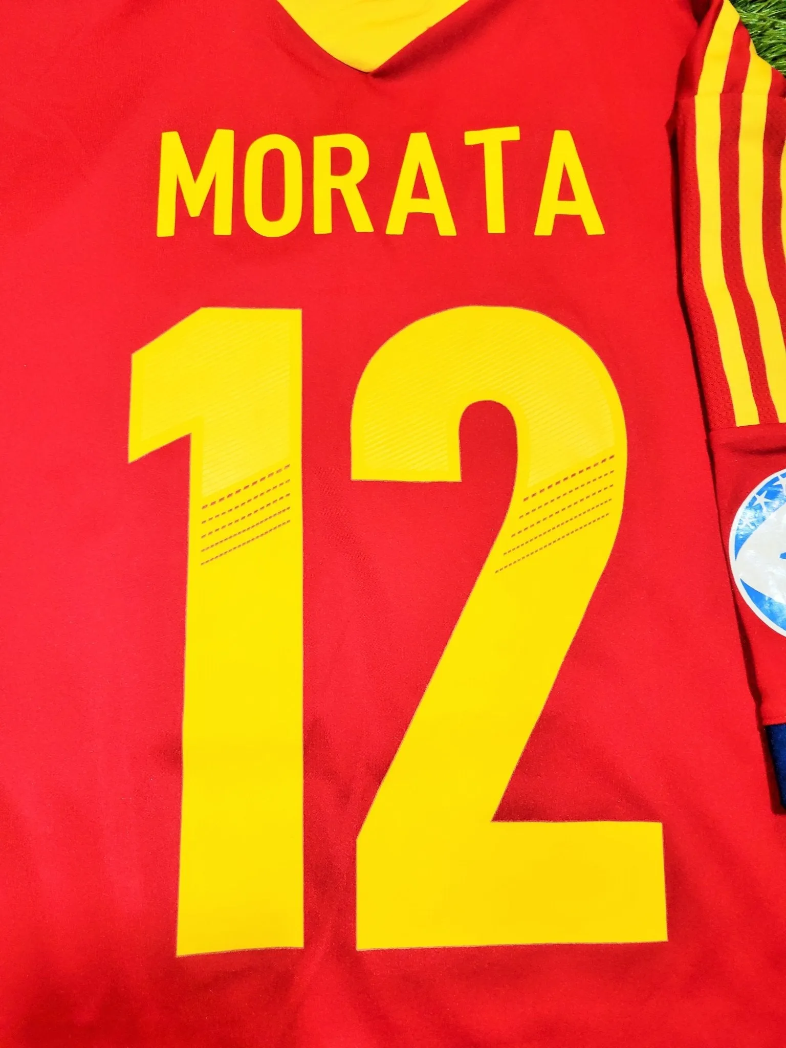 Morata Spain MATCH WORN 2013 U-21 EUROPEAN CHAMPIONSHIP Jersey Camiseta Espana Shirt XL SKU# X53328