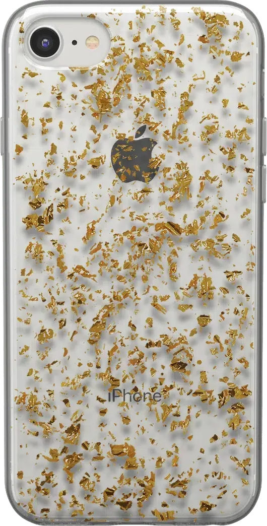 Morning Sparkle | Rose and Gold Flaked Clear Case