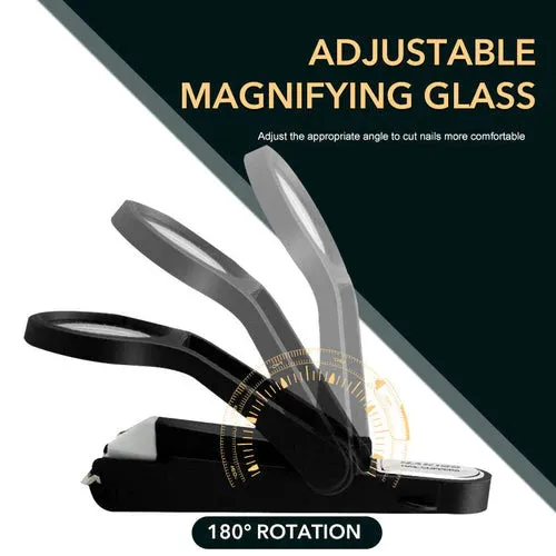 NAIL CLIPPERS WITH MAGNIFYING GLASS
