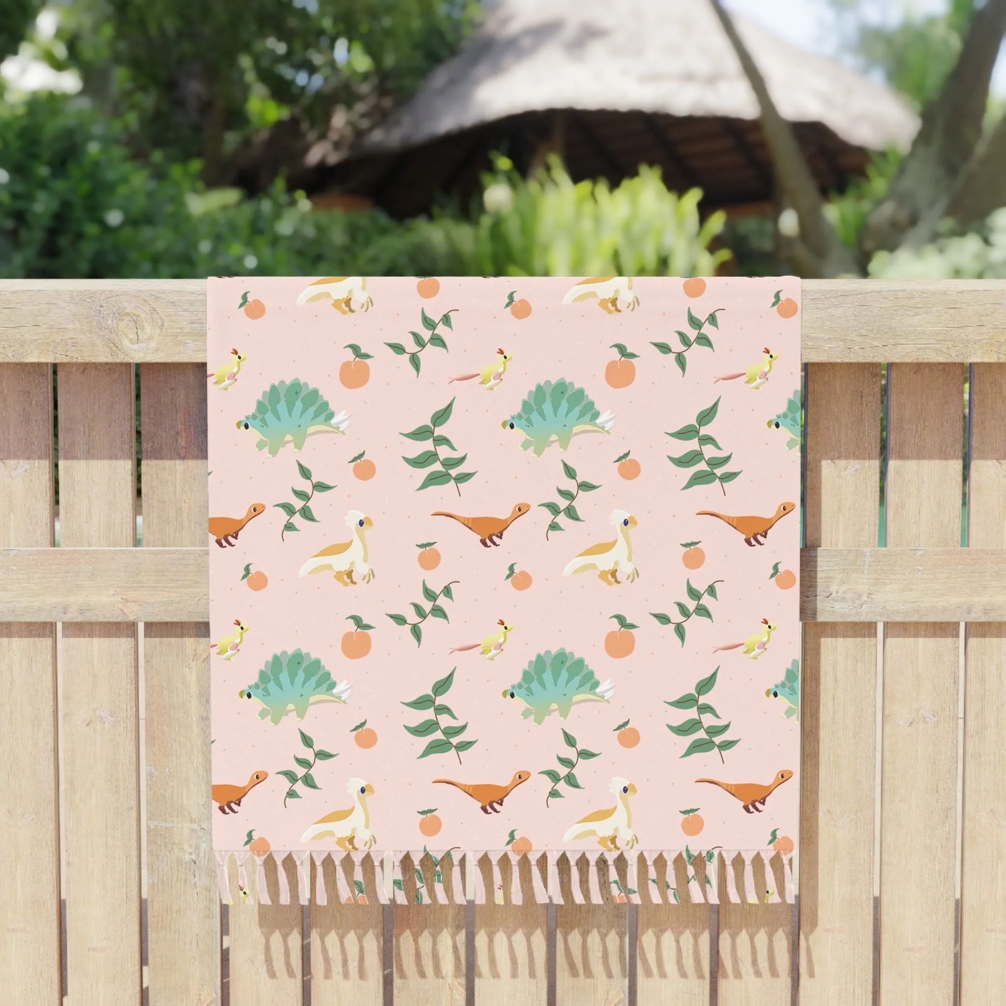 Peach Dinos - Boho Beach Cloth