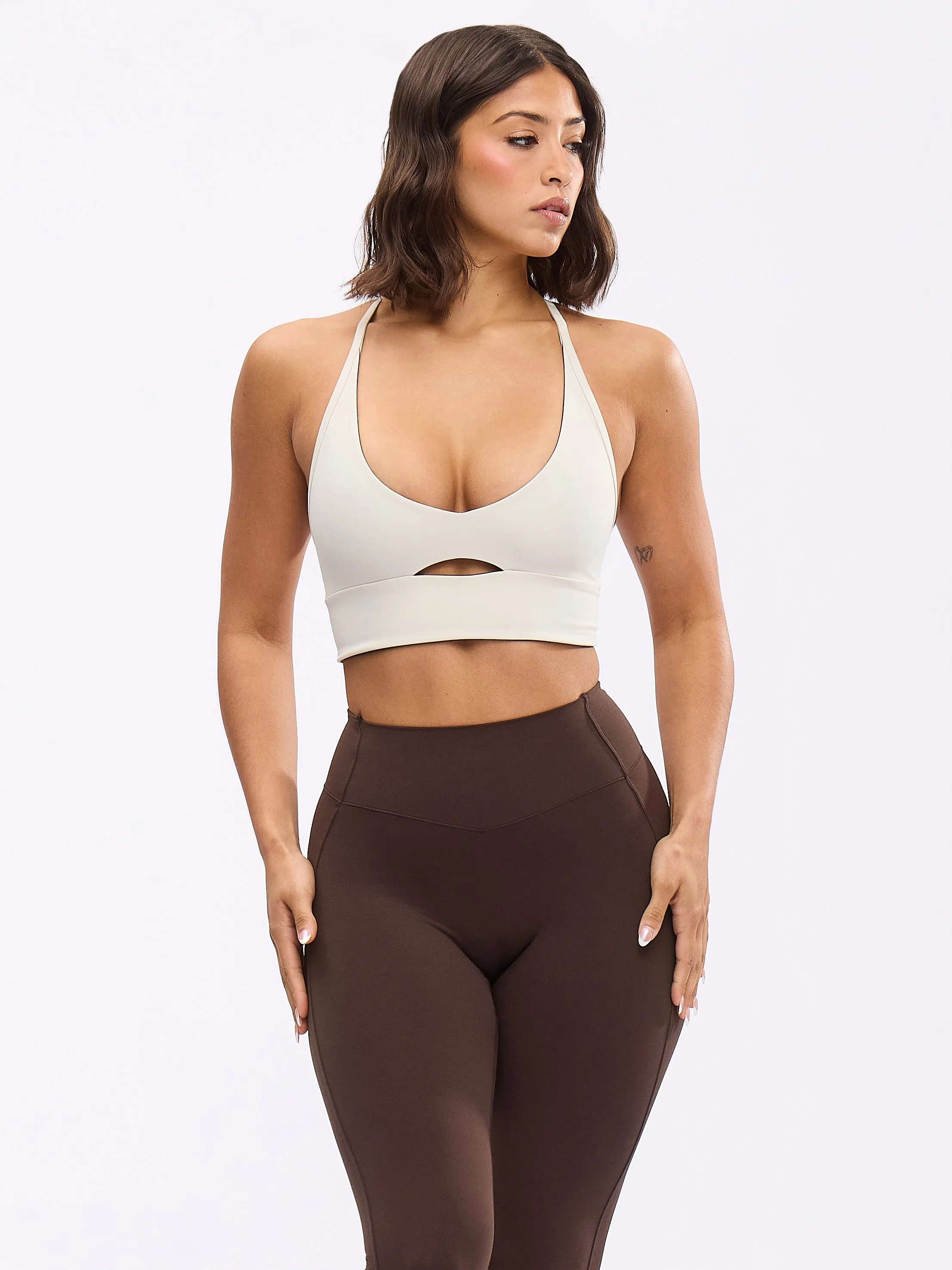 Reversible Nubre Crop - Bone and Cold Brew