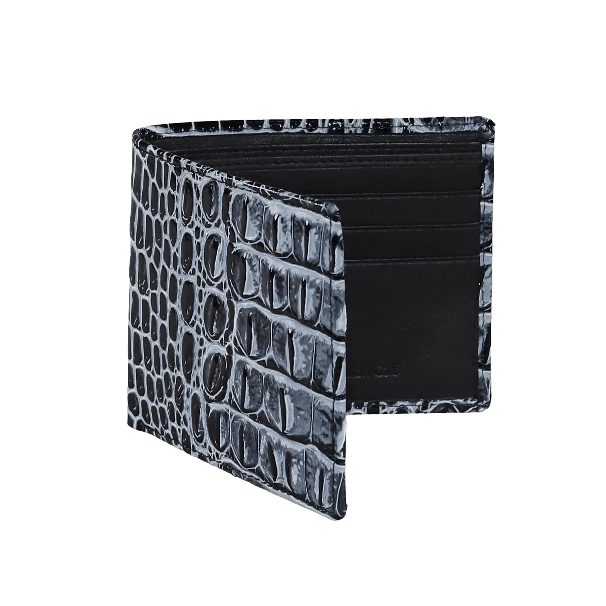 Shadow Mock Croc Leather Wallet
