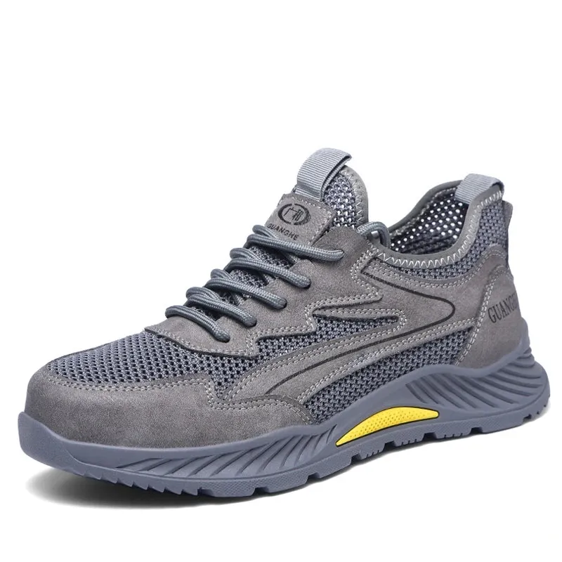 Summer Breathable Work Safety Shoes Men's Women Indestructible Puncture-Proof Boots Protective Work Sneakers