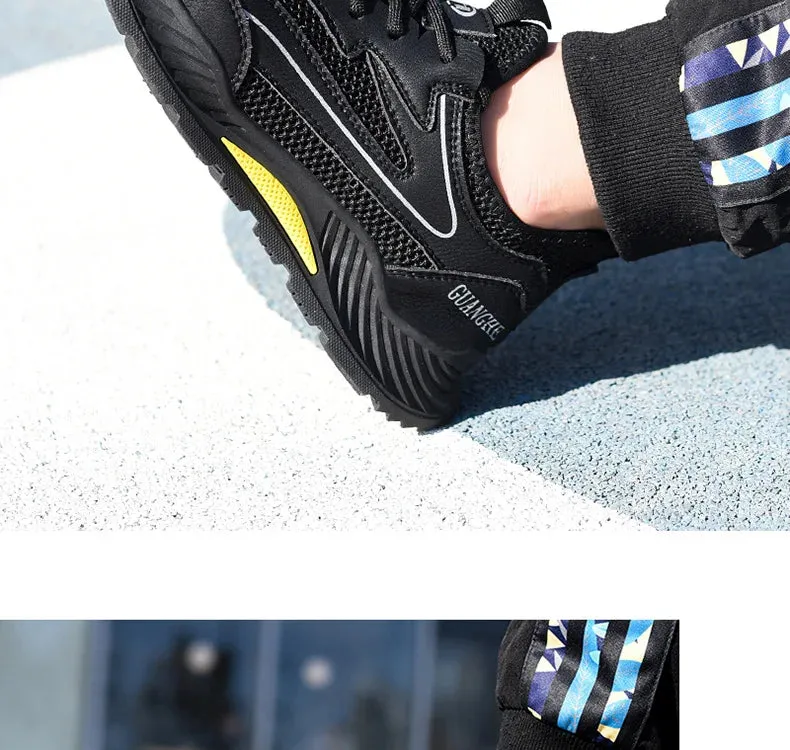Summer Breathable Work Safety Shoes Men's Women Indestructible Puncture-Proof Boots Protective Work Sneakers