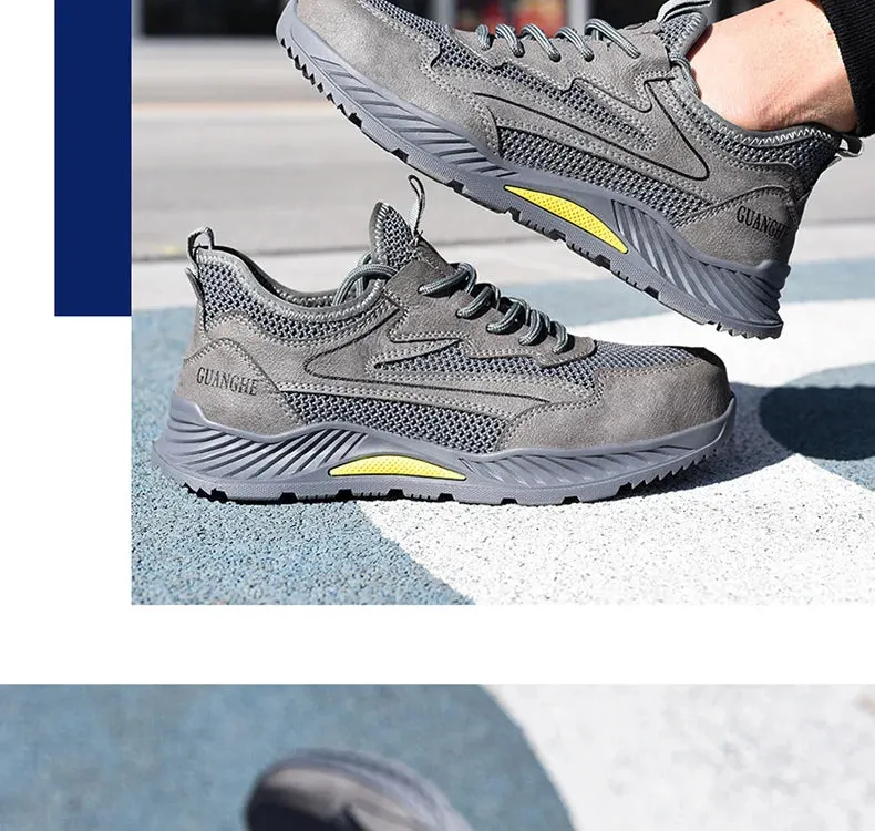 Summer Breathable Work Safety Shoes Men's Women Indestructible Puncture-Proof Boots Protective Work Sneakers