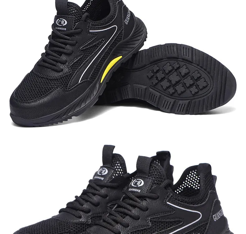 Summer Breathable Work Safety Shoes Men's Women Indestructible Puncture-Proof Boots Protective Work Sneakers