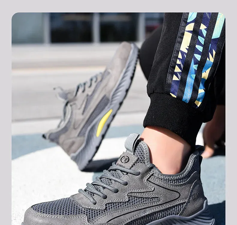 Summer Breathable Work Safety Shoes Men's Women Indestructible Puncture-Proof Boots Protective Work Sneakers