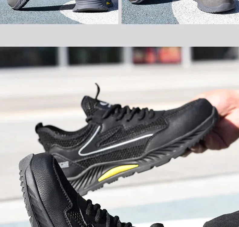 Summer Breathable Work Safety Shoes Men's Women Indestructible Puncture-Proof Boots Protective Work Sneakers