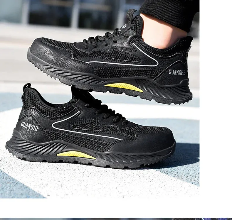 Summer Breathable Work Safety Shoes Men's Women Indestructible Puncture-Proof Boots Protective Work Sneakers