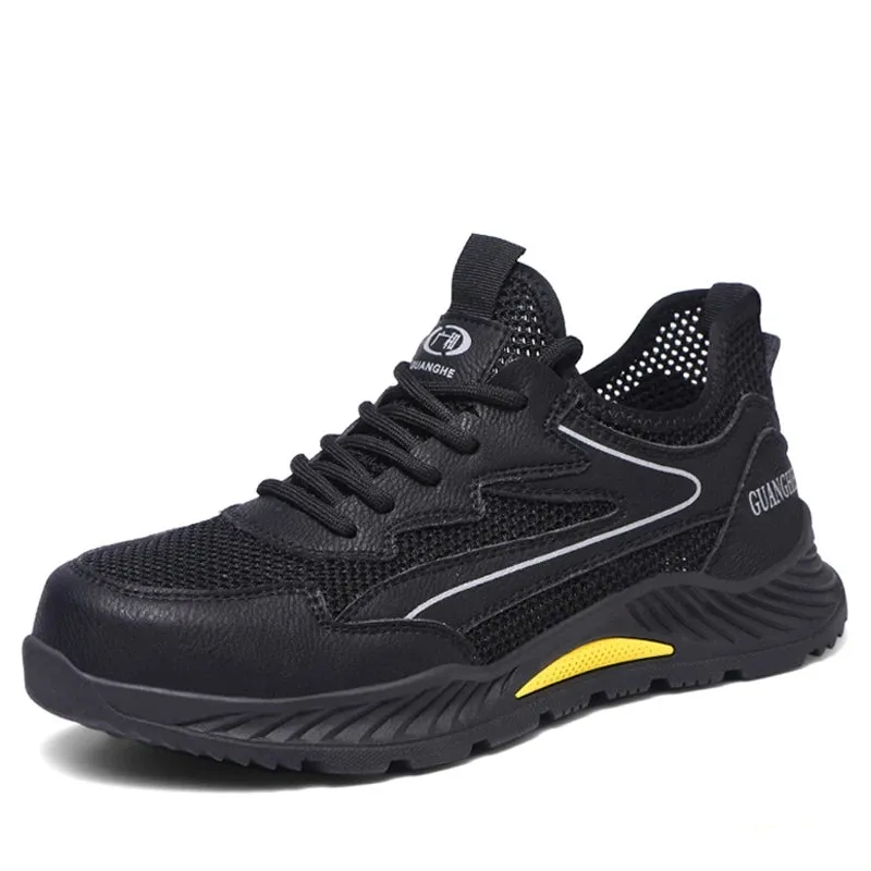Summer Breathable Work Safety Shoes Men's Women Indestructible Puncture-Proof Boots Protective Work Sneakers