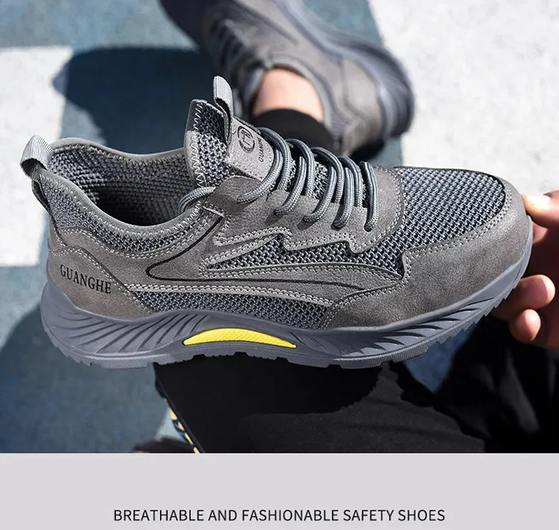 Summer Breathable Work Safety Shoes Men's Women Indestructible Puncture-Proof Boots Protective Work Sneakers
