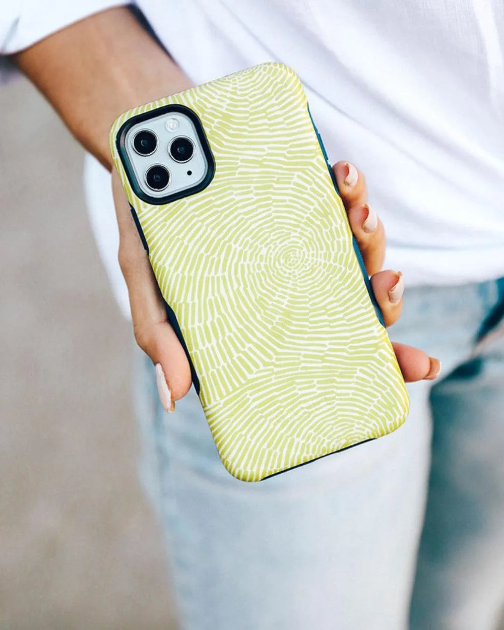 Swirl Away | Tea Green Geometric Samsung Case