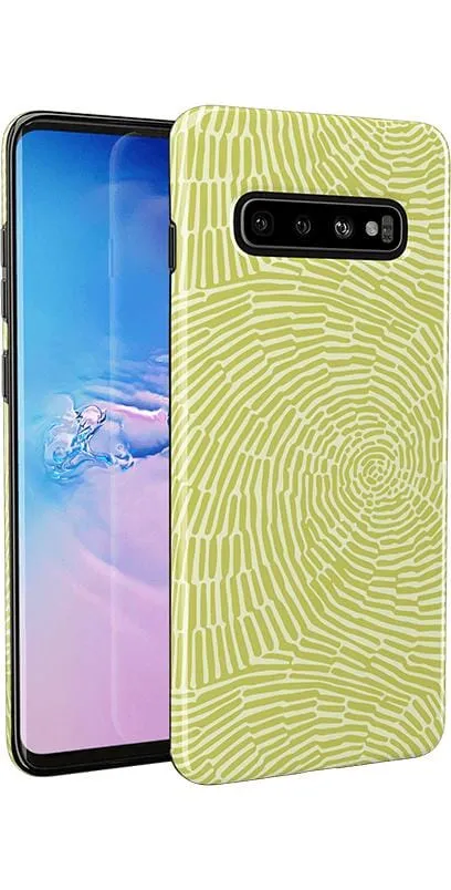 Swirl Away | Tea Green Geometric Samsung Case